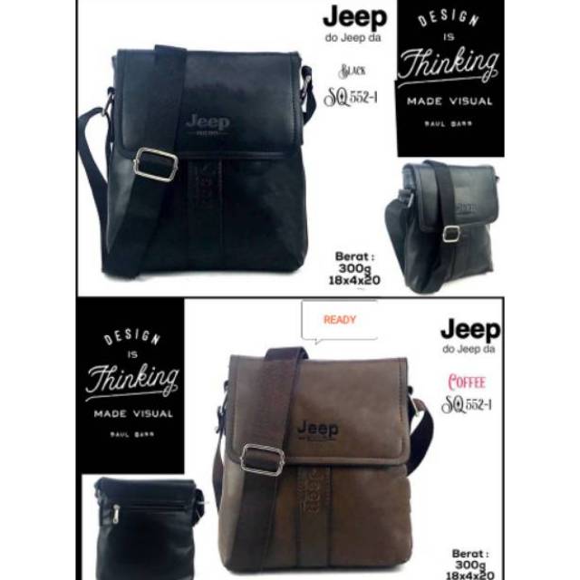 [JEEP] Tas Selempang Kulit