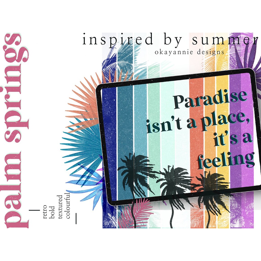 Procreate Brush - Palm Springs Aesthetic Procreate Stamp Brushes