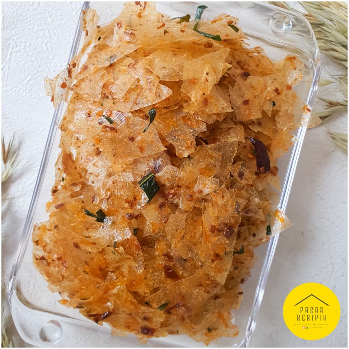 

TERBARU Keripik Kaca Kripca Pedas Daun Jeruk Size Besar 350g