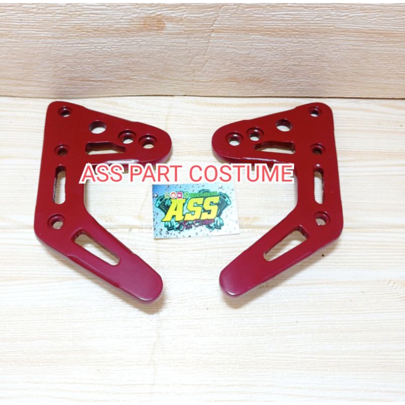 Breket Lampu RX KING Copy Bpro-breket lampu RX king B pro crome poles set kanan kiri terbaik terlaris-Breket saja merah