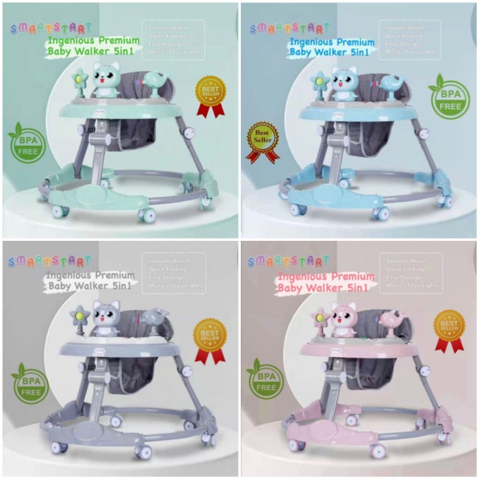 SMARTSTAR SS-801 KITTEN (KUCING) BABY WALKER - ALAT BANTU JALAN BAYI