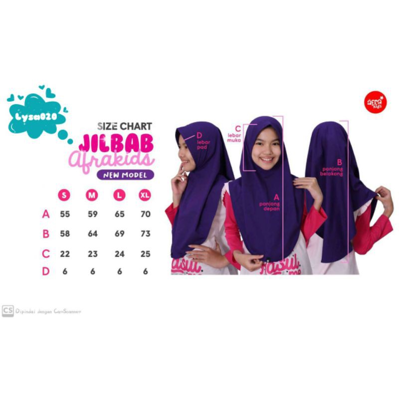 Jilbab Afrakids New Model Pad JS001 JS002 JS008 JS009 JS010 JS011