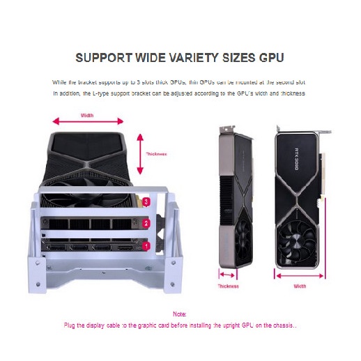 LIAN LI O11DE-2X Upright GPU Kit for O11D EVO - Black with PCIE 4.0