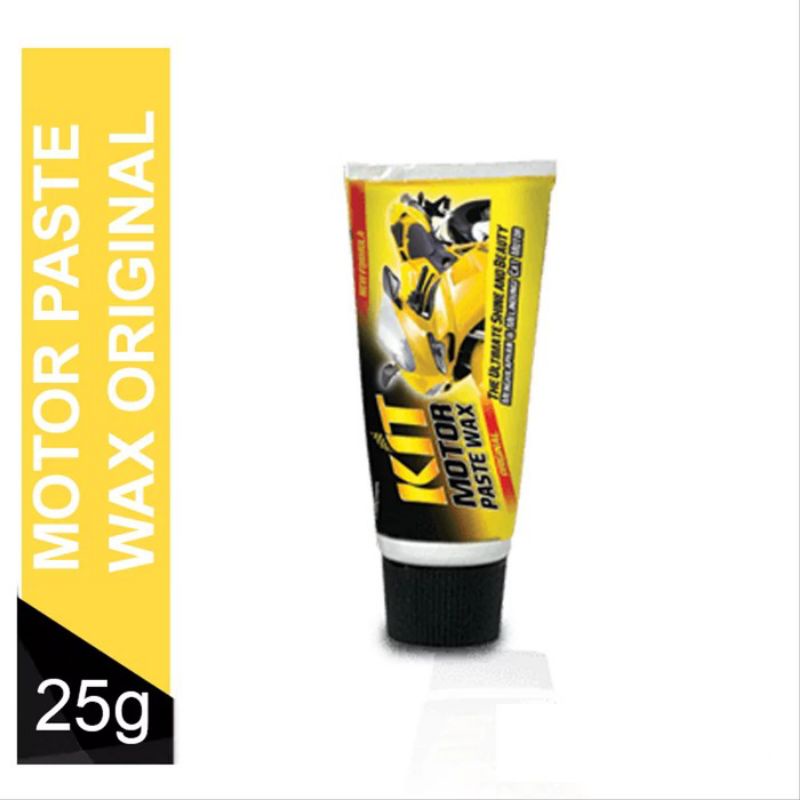 Kit Motor Paste Wax Original Pengkilap Pelindung Cat Kuning Tube 25 Gr Perawatan Eksterior Motor