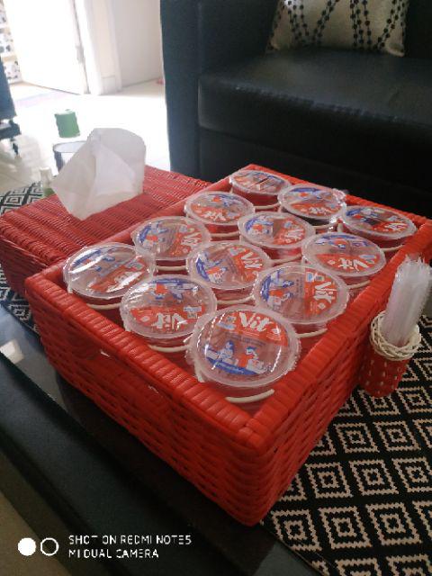 Promo Set Keranjang Air Mineral Isi 8 Dan Tempat Tissue