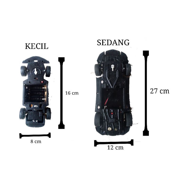 kit Chasis rc lokal 27 Mhz 49 Mhz Tanpa remote