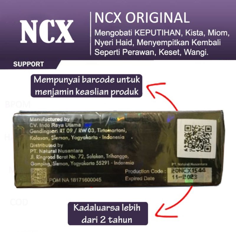 NCX CRYSTAL X OBAT KEPUTIHAN/ BAU TAK SEDAP /MERAPATKAN MISS V