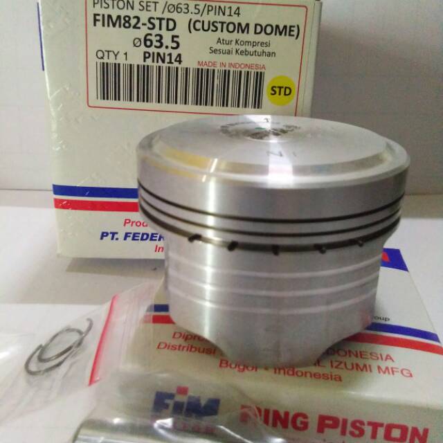 piston set FIM 82 Original 100% custom dome diameter 63,5 64 64,5 65 pin 14 seher izumi modif mxking