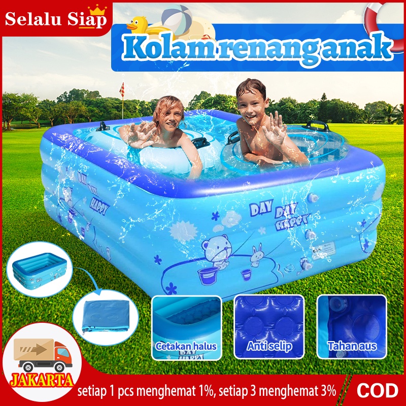 {Hadiah gratis}200CM/180CM Kolam Renang Anak Luar Outdoor  bawah gelembung/Swimming Pool