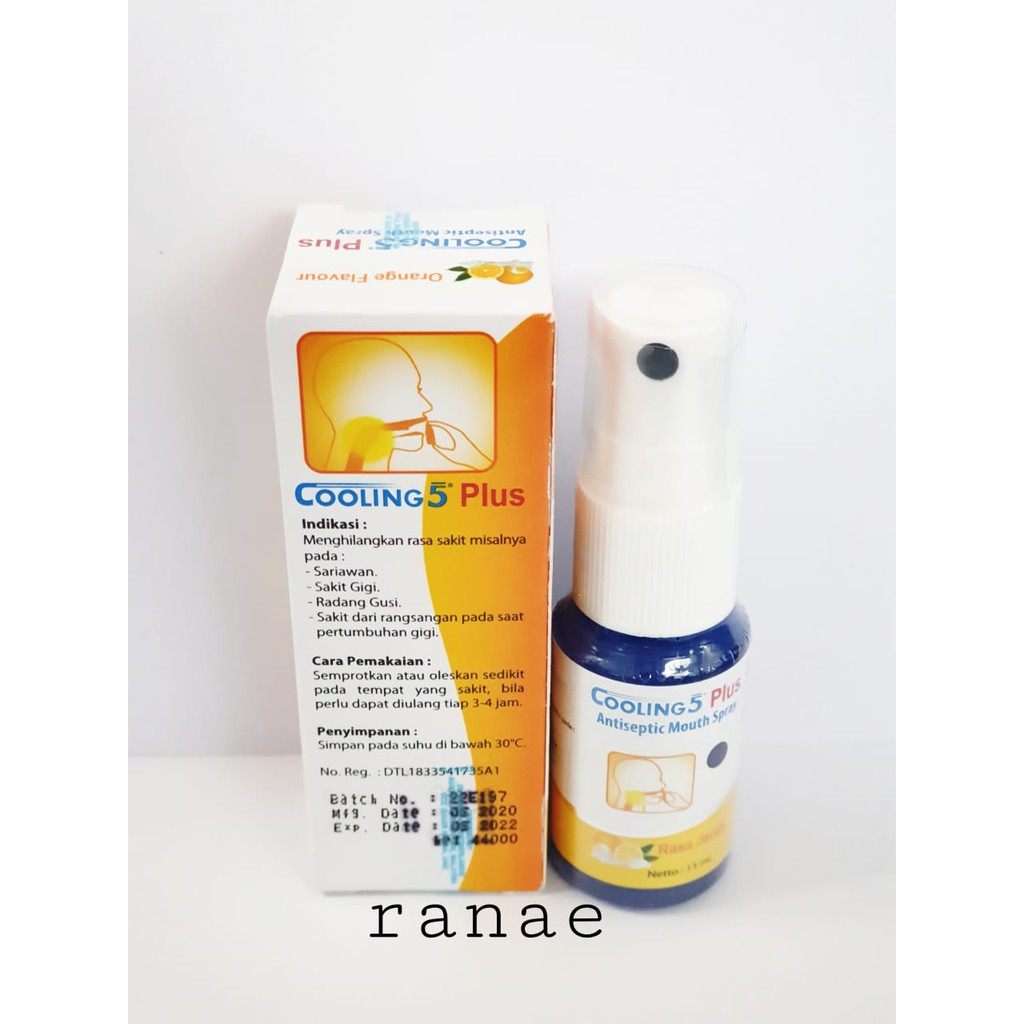 Cooling 5 Plus Orange - Obat Sariawan, Sakit Tenggorokan, Radang Gusi