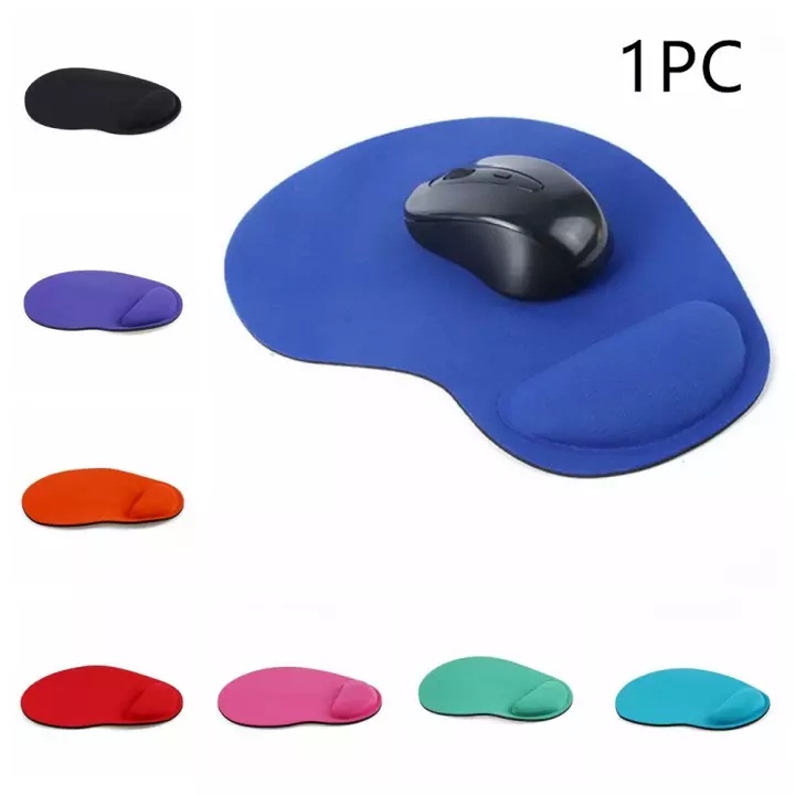 Mouse Pad Dengan Bantalan Pergelangan Tangan Bahan EVA Warna Hijau Polos