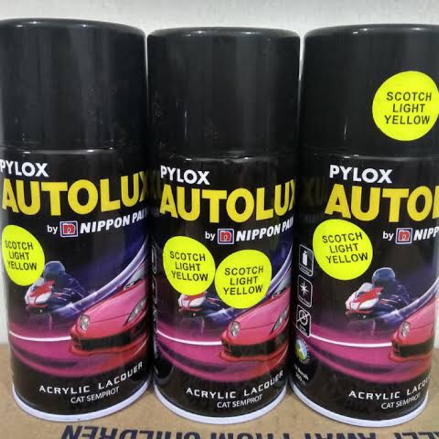 

Cat Semprot Pylox Autolux 1736 scotch light yellow / kuning neon / stabilo pilok NIPPON PAINT