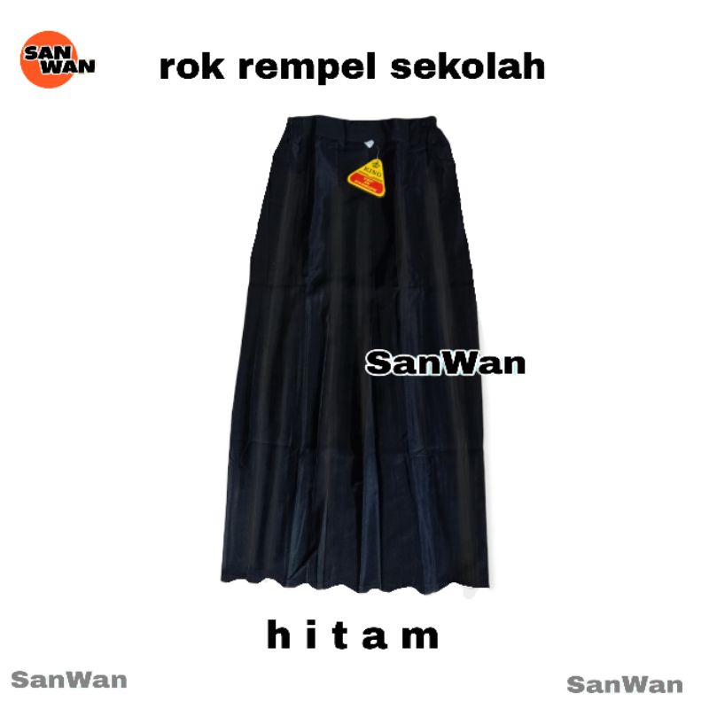 Rok Rempel Sekolah SD Panjang Warna Hitam