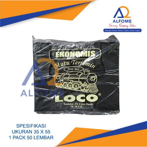 Loco Ekonomis 35 x 55 Hitam Kantong Plastik Kresek Murah