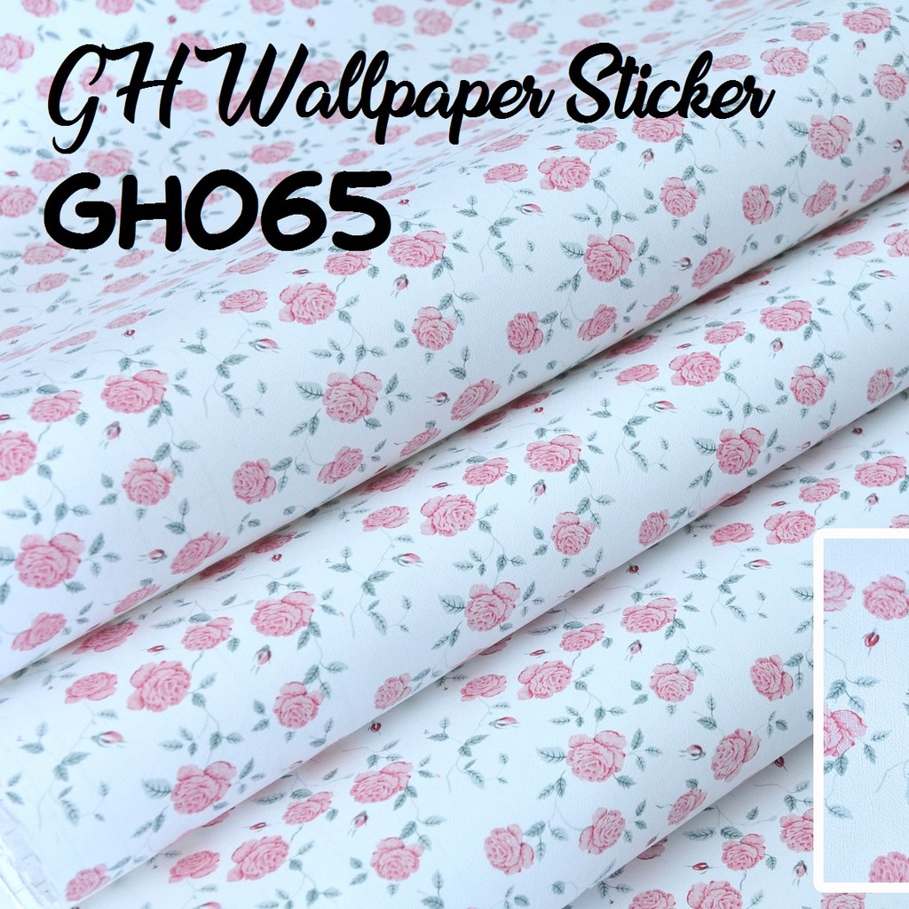 Wallpaper Sticker Wallpaper Dinding Wallstiker Gh Premium Quality 45CM x 8Mtr Shabby Chic (Bunga Bunga)