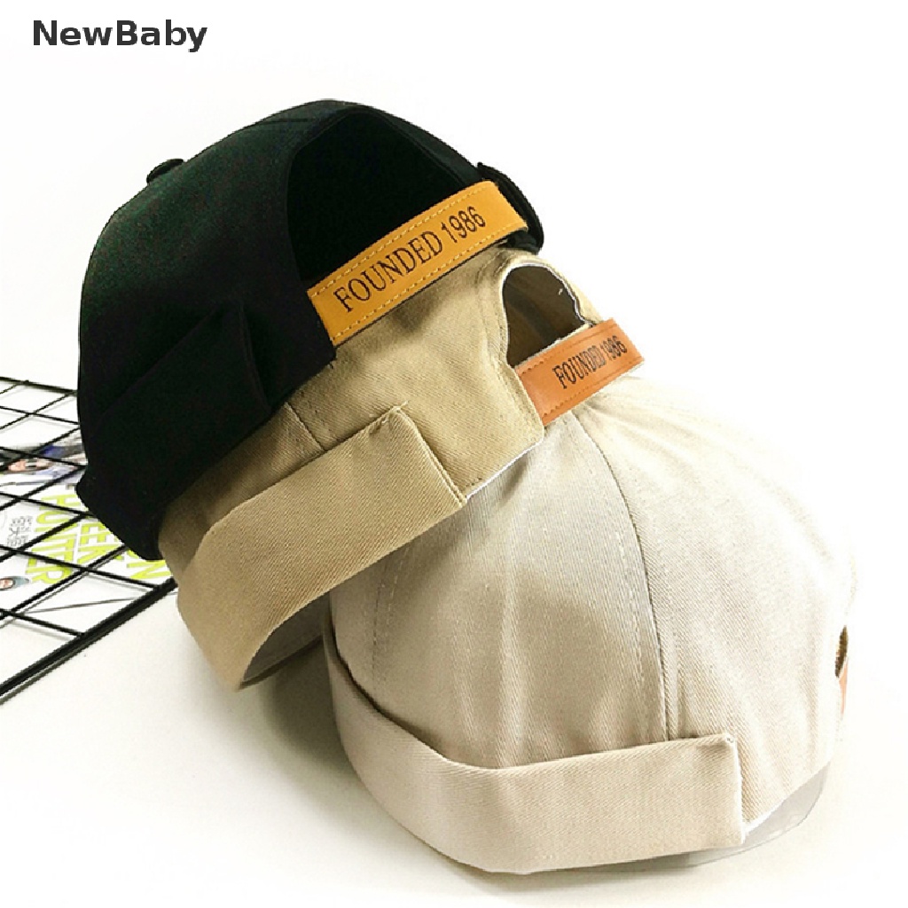 NewBaby Letter Adjustable Men Women Skullcap Sailor Baseball Cap Beanies Brimless Hat ID