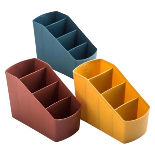 

Rak Meja Tempat Alat Tulis 4 Sekat | Kotak Penyimpanan ATK Pensil Pulpen Gunting | Box Storage Organizer Brush Make Up