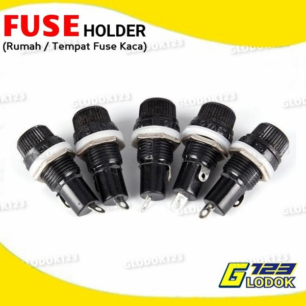 Fuse Holder Kecil Besar Panel Box Rumah Tempat Sekring 5x20 6x30 mm