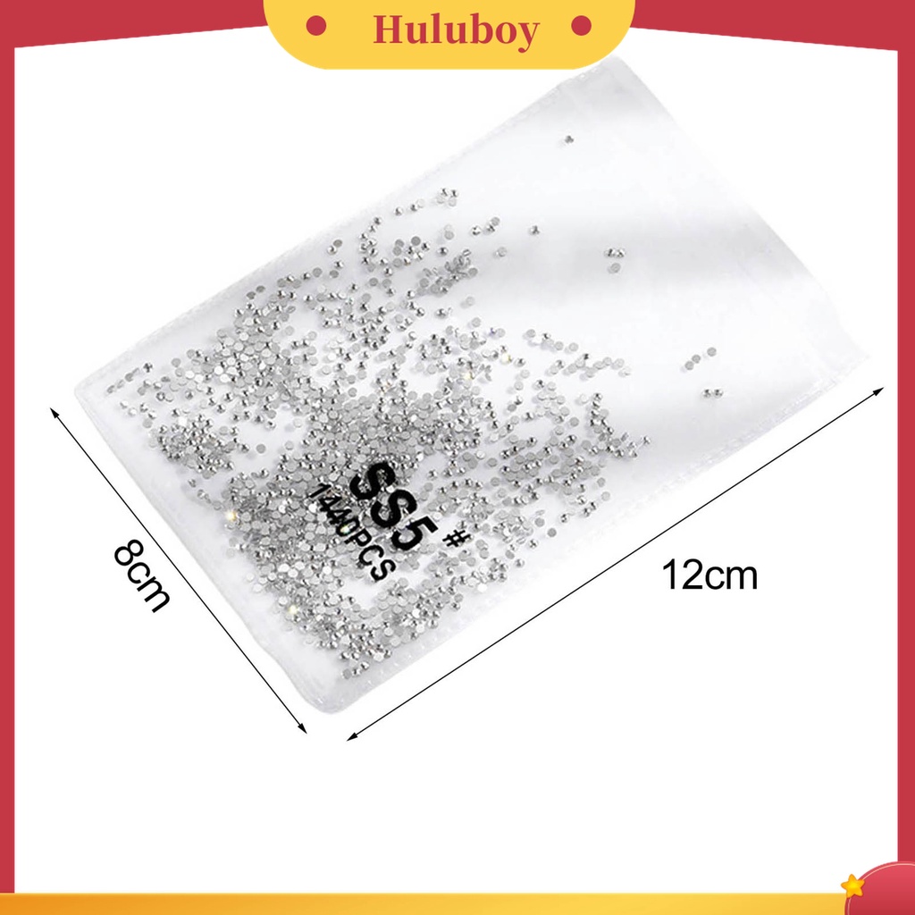 Huluboy Huluboy♡ 1440pcs Berlian Imitasi Transparan Alas Datar Untuk Dekorasi Manicure / Case Handphone DIY