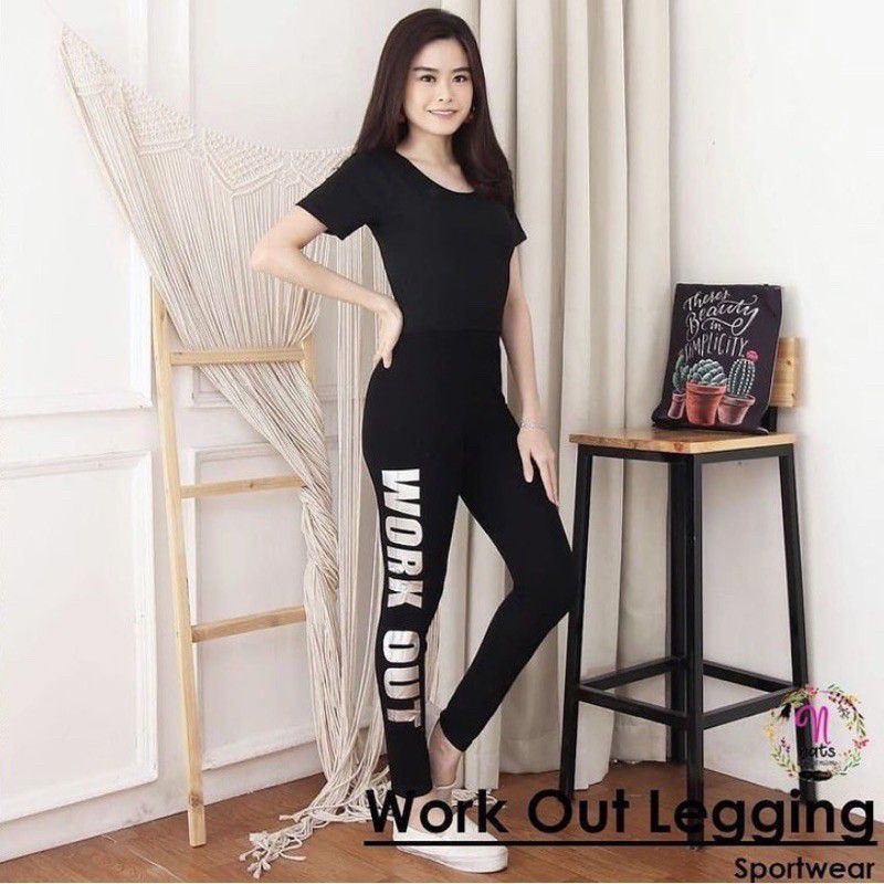 Legging Sport Wanita Work Out Bahan Tebal | Legging Olahraga