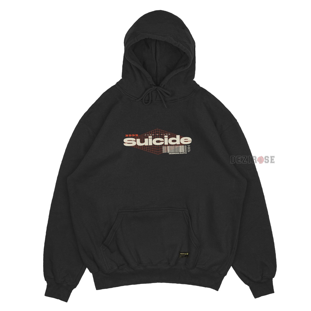 DEZIROSE Sweater Hoodie Suicide Pria &amp; Wanita Distro Fleece Tebal Premium Size M-XXL