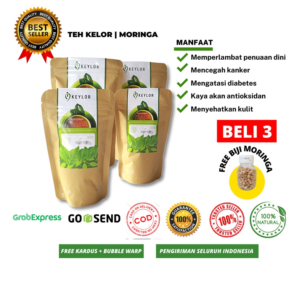 

Teh Daun Kelor Moringa Celup Hijau Kering original 100% Herbal isi 20 sachet Anti Kanker Diabetes