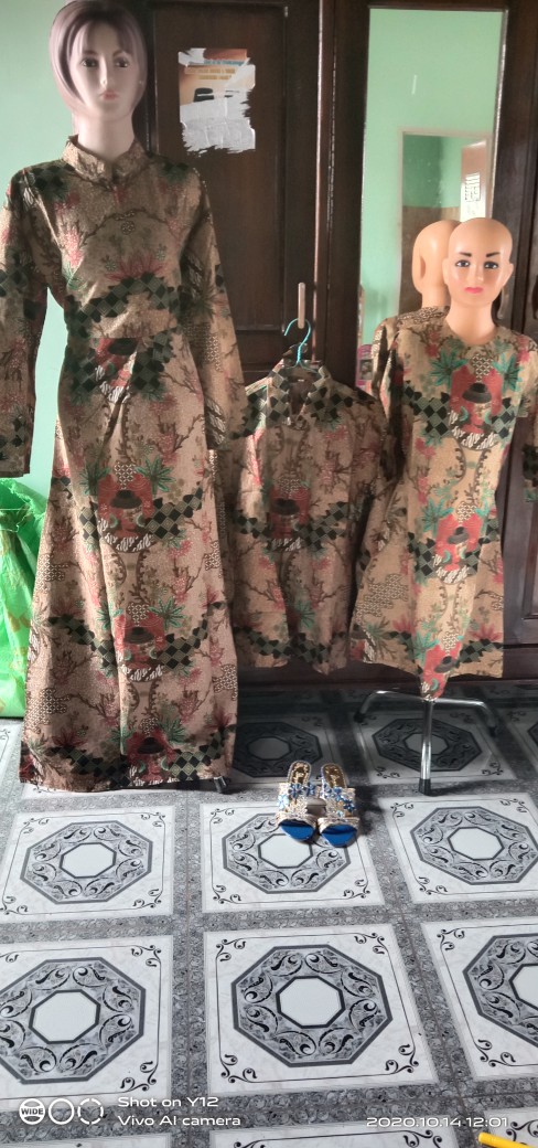 Batik Couple Keluarga Sania Ruffle Ori Ndoro Jowi Dnt Motif Toples