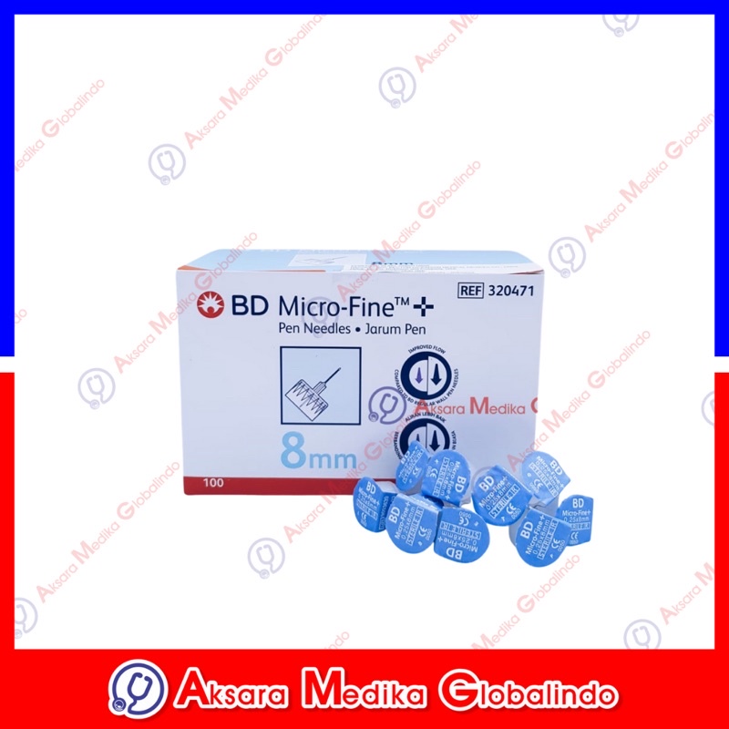 BD MICRO FINE 8mm (BIRU MUDA) ISI 10PCS