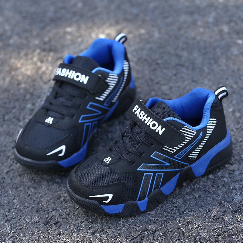 【ready stock】Sepatu Sneakers Anak laki laki Casual Bahan Mesh Breathable Nyaman untuk