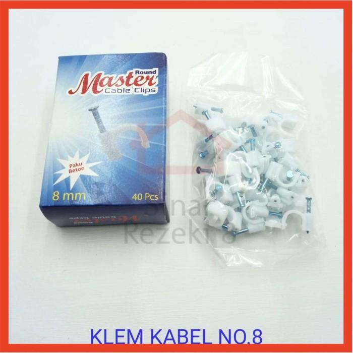 

Klem Kabel No. 8 Paku Beton / 8 mm Listrik Plastik Klip Round Cable Kualitas Terjamin