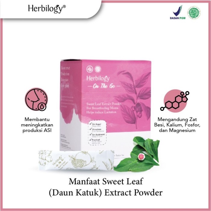 HERBILOGY On The Go Sweet Leaf Extract Powder Suplemen Pelancar ASI