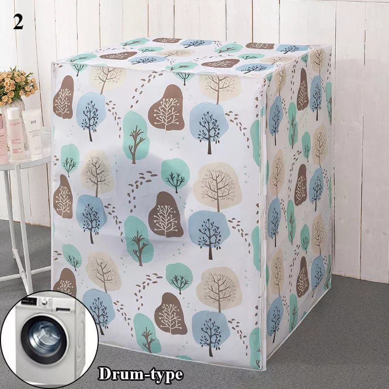 (Tabung B buka depan)Penutup mesin cuci/Cover mesin cuci bahan Peva uk.60x63x87cm