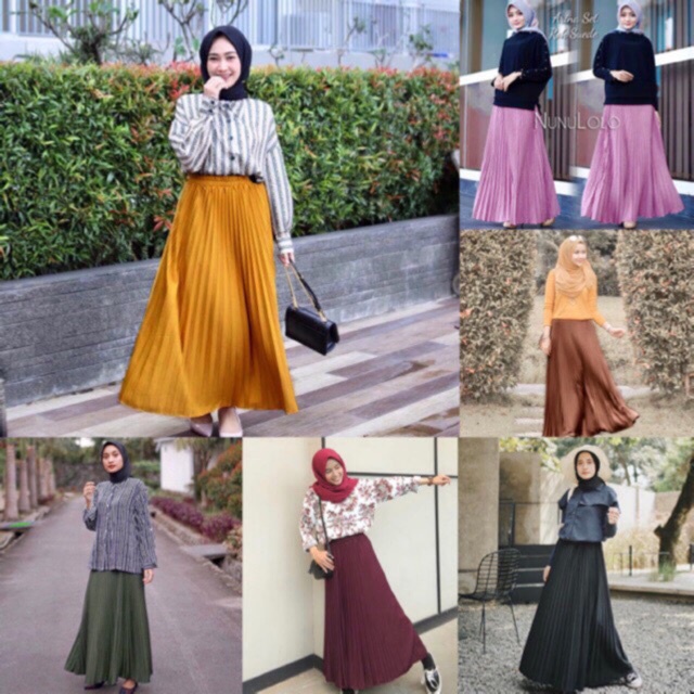 PROMO!! ROK PLISKET /PLISKET SKIRT /PLEATS SKIRT UMBRELLA/ ARUAN PLISKET PRISKET FLARE MAXI PUSATGROSIR_SOLO