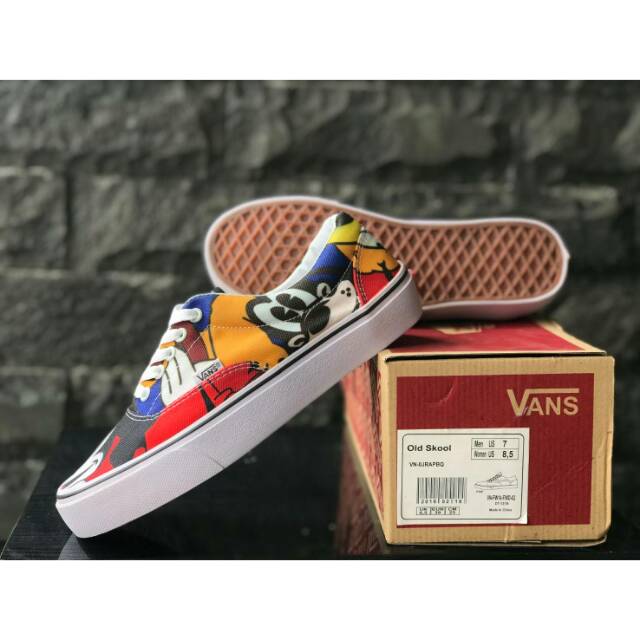 Vans Cewek Motif "MICKEY MOUSE". IMPORT. Vans Era X Mickey Mouse