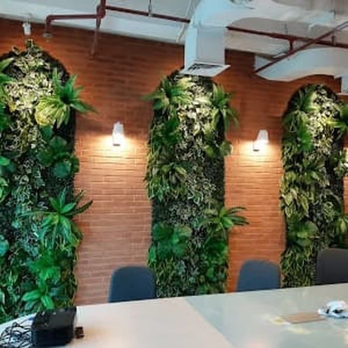 Jual Vertical Garden Sintetis Taman Vertikal Daun Plastik Taman