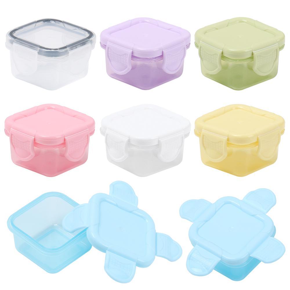 Top 60ML Kotak Penyimpanan Makanan Microwavable Fresh Keeping Kulkas Organizer Toples Bumbu