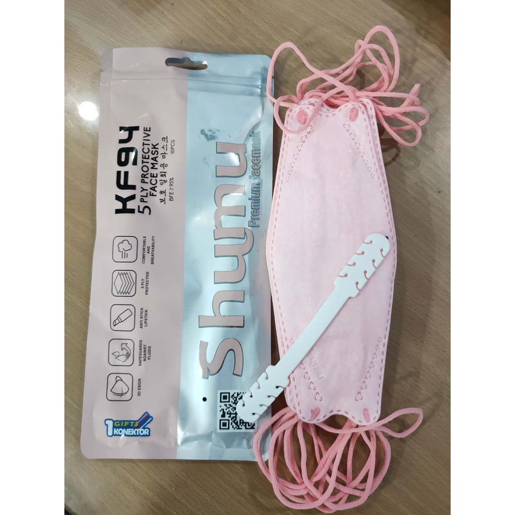 Masker SHUMU KF94 5ply ISI 10PC free Connector