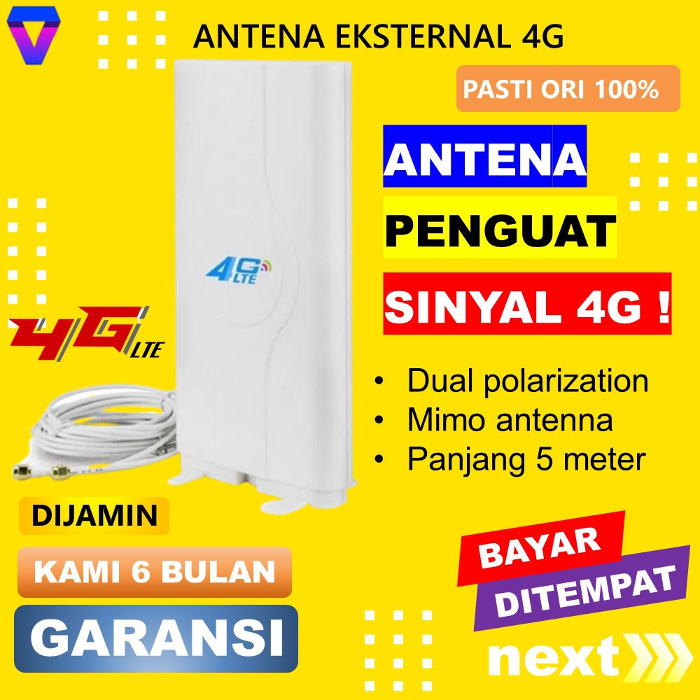 ANTENA PENGUAT SINYAL WIFI 4G PENGUAT SINYAL INTERNET EKSTERNAL PANJANG 5 METER SIGNAL BOOSTER JS130
