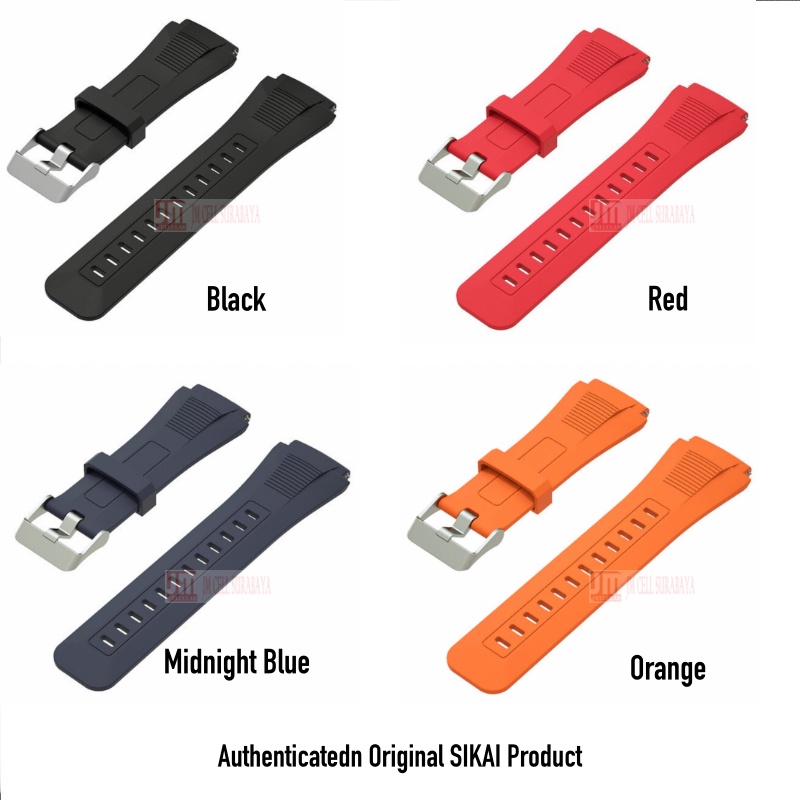 SIKAI Wide Tali Jam 22mm Watch Strap Universal Rubber Sporty Silikon