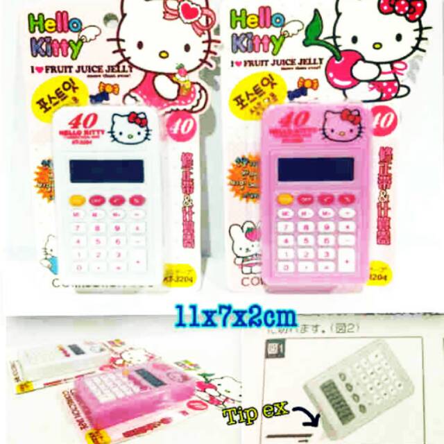 

Kalkulator tipex jadi satu....hellokitty