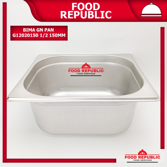 BIMA GASTRONOM FOOD PAN UKURAN 1/2 150mm - WADAH PRASMANAN STAINLESS