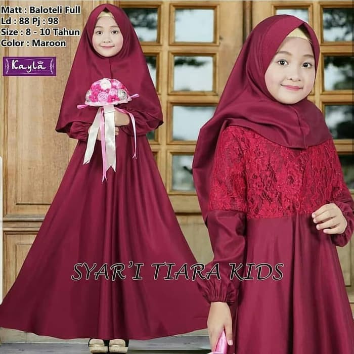 grosir TIARA KIDS | GAMIS BRUKAT ANAK | BAJU MUSLIM ANAK PEREMPUAN termurah
