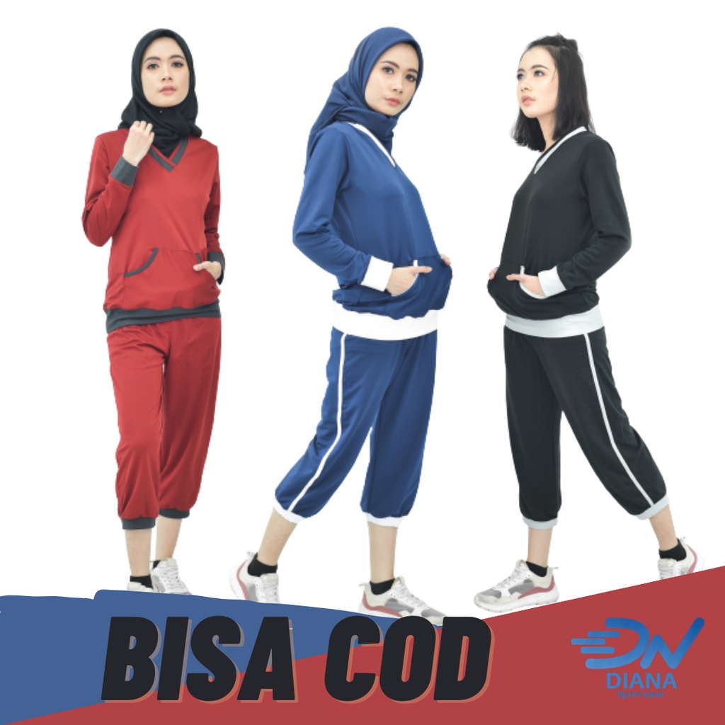 setelan baju senam wanita | setelan baju senam untuk hijab | setelan baju senam wanita non hijab | b