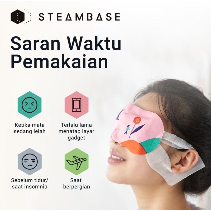 STEAMBASE Warming Eyemask | Masker Relaksasi | Masker Penghangat Mata 1EA