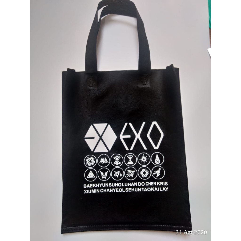 tas exo all member totebag exo godie bag exo totebag kpop aksesories kpop tas selempang