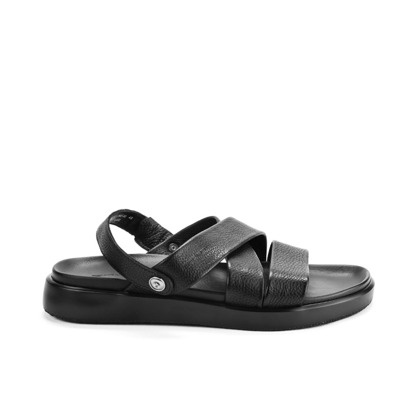 Sandal Casual Pria Andrew Shoes Fabre Black