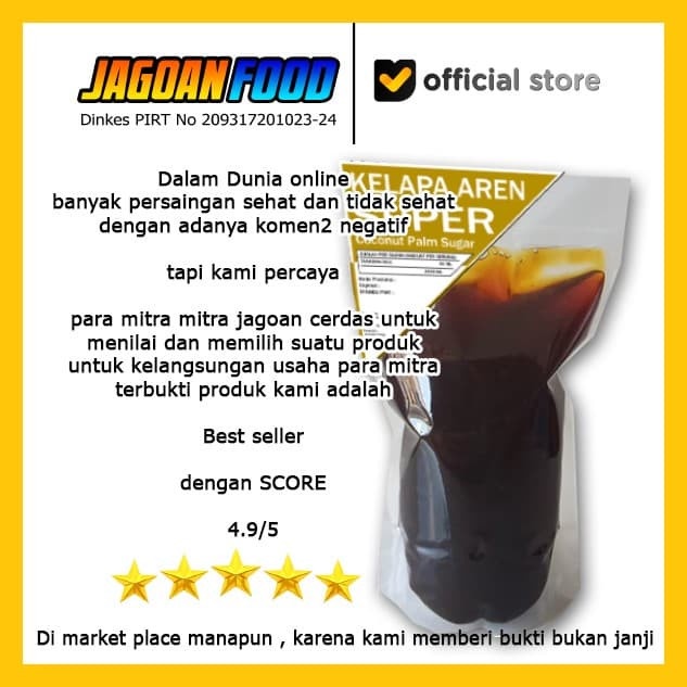 

d201nhd (Khusus Gojek Grab) 10Pcs Gula Kelapa Aren Cair 1 Liter Ds201Fs