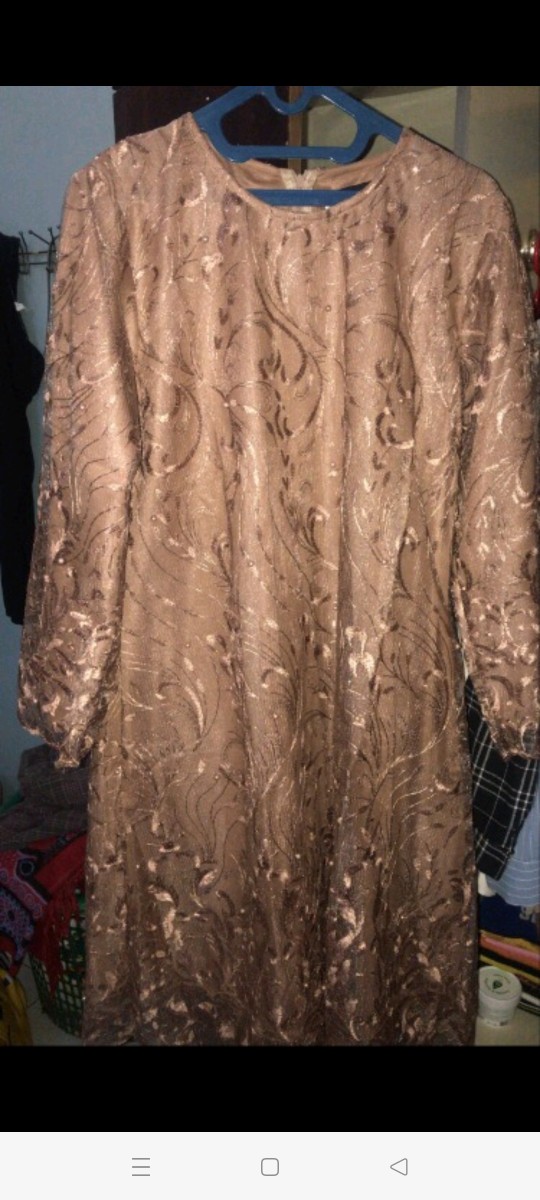 Gamis Muslim Indahlla /brukat Tile/premium/ Kondangan/ Seragam