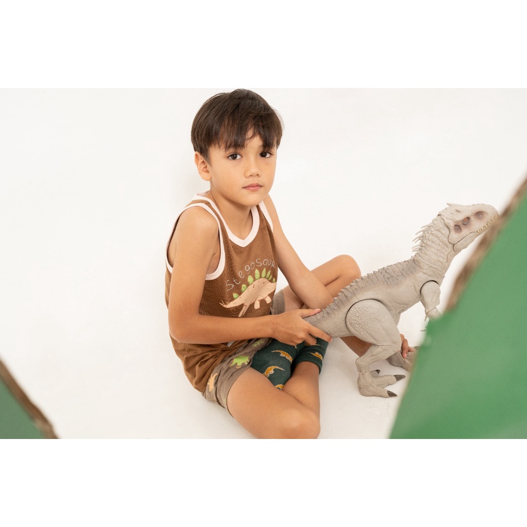 Baju Bayi Setelan Kutung Singlet Anak  BOHOPANNA - SLEEVELESS DINO SET 1-6 Tahun