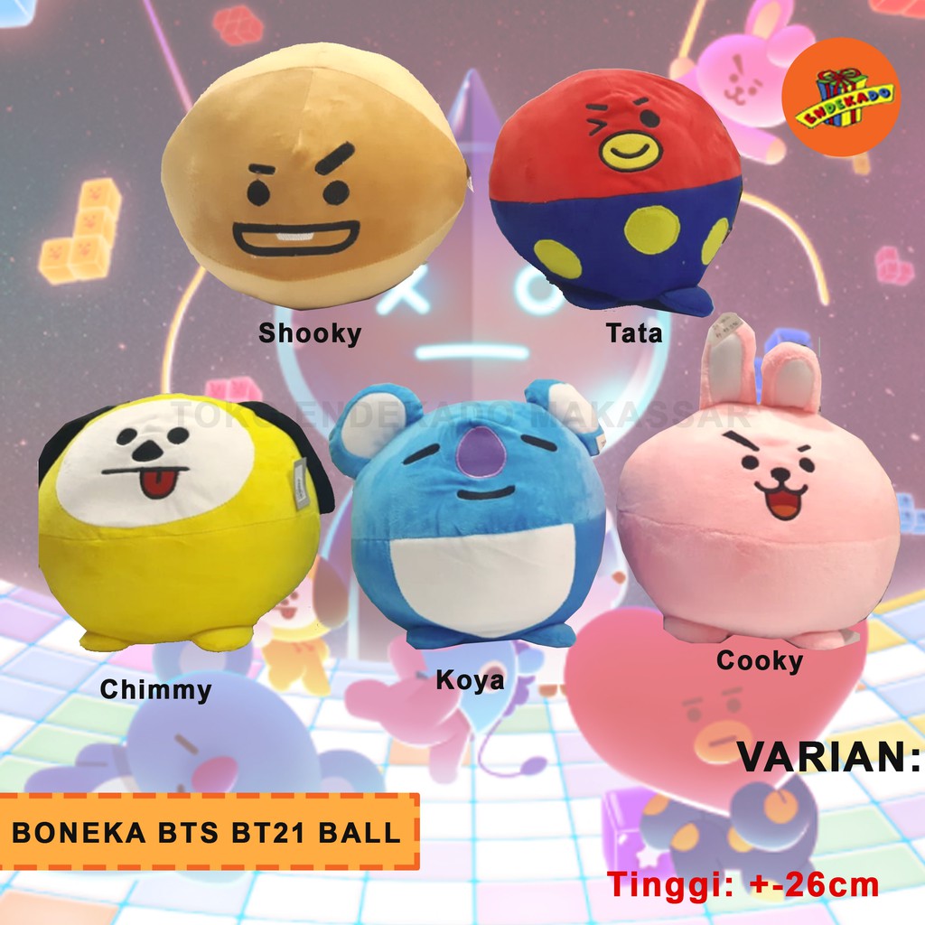 BONEKA BTS BT21 BALL - Boneka BT21 bola